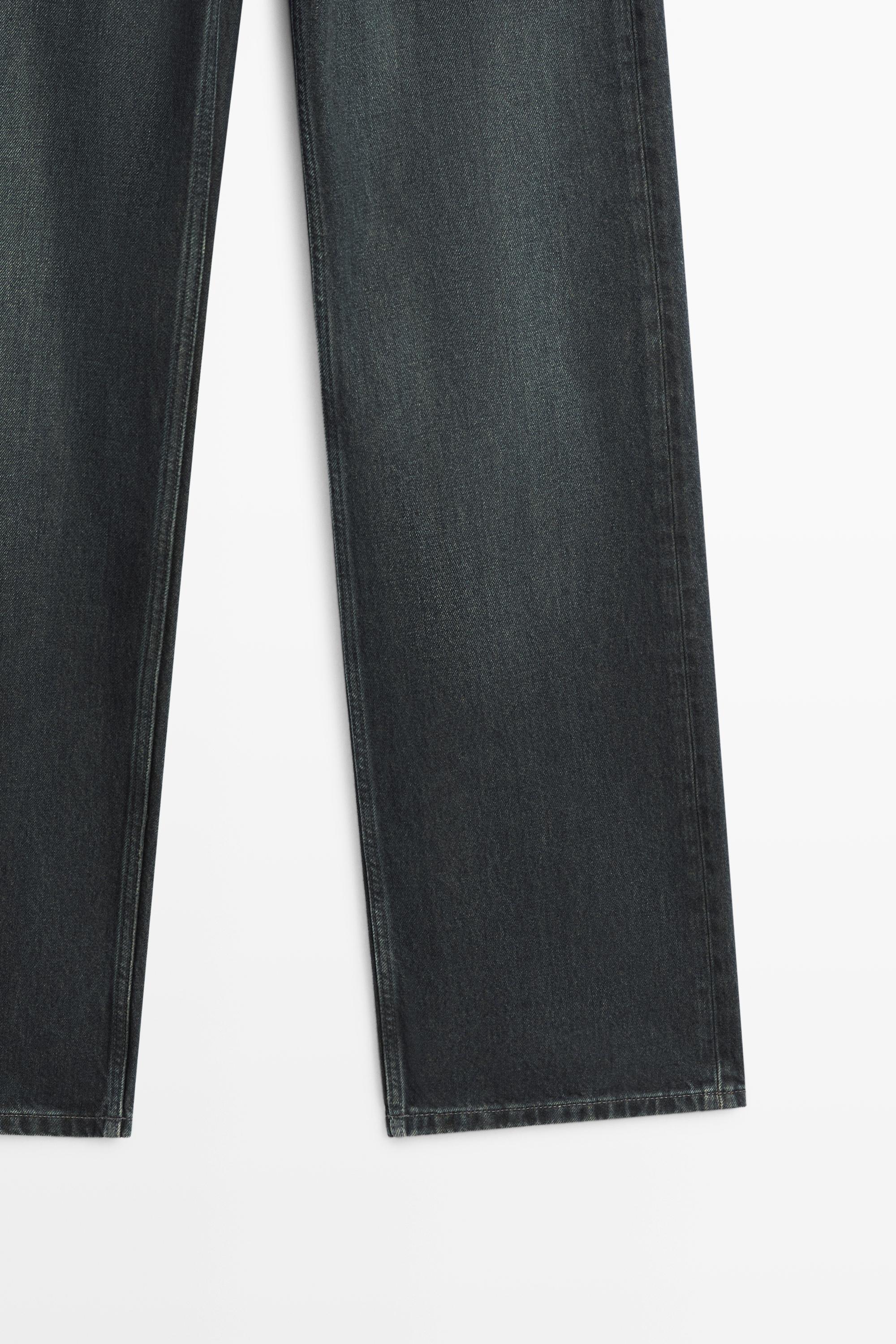 Jean wide leg taille moyenne